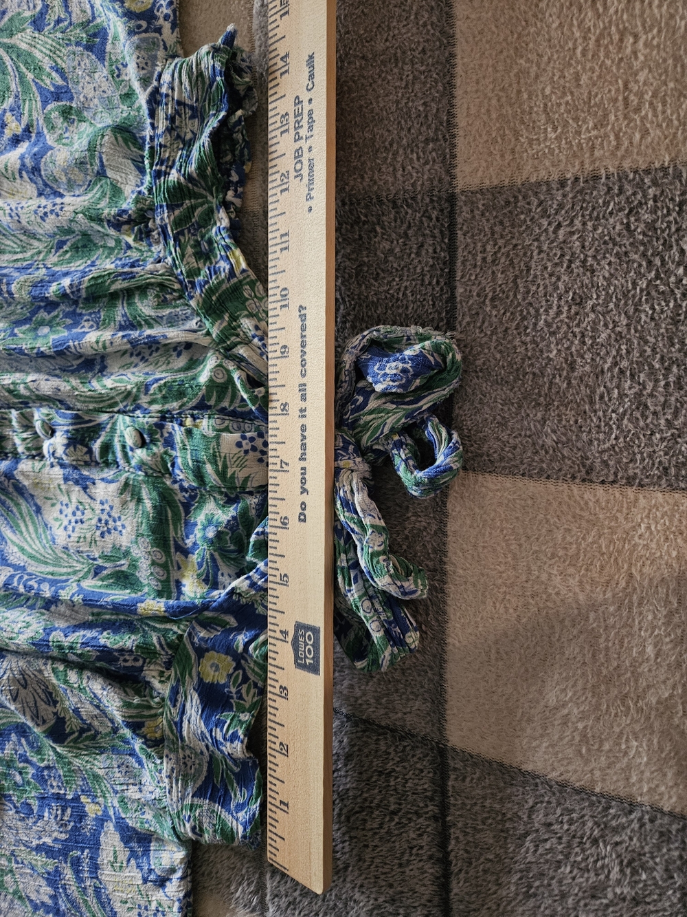 RACHEL Rachel Roy Blue and Green Floral Tie-Front Blouse - Picture 12 of 12